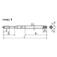 彌満和製作所 ロングコーティングスパイラルタップ(メートルねじ) LS-SPVL100P2M6X1 1本（直送品）