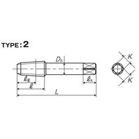 彌満和製作所 管用テーパねじ用スパイラルタップ 長ねじ SPPT2-11 1本（直送品）