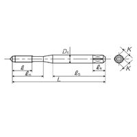 彌満和製作所 プラスシジーズ スパイラルタップ(メートルねじ) +SPP2M5X0.8 1セット(2本)（直送品）