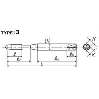 彌満和製作所 酸化処理ポイントタップ(メートルねじ) POOXP3M5X0.8+20 1セット(2本)（直送品）