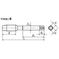 彌満和製作所 酸化処理ポイントタップ(メートルねじ) POOXP4M10X1.5+20 1本（直送品）