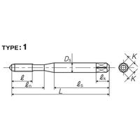彌満和製作所 難削材用スパイラルタップ(メートルねじ) PM-SPP3M3X0.5 1セット(3本)（直送品）