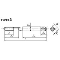 彌満和製作所 ステンレス鋼用スパイラルタップ(メートルねじ) SU+SPP1M3.5X0.6 1セット(2本)（直送品）