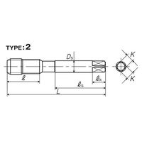 彌満和製作所 難削ステンレス鋼用スパイラルタップ(メートルねじ) SU2-SPP4M18X2.5 1本（直送品）