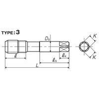 彌満和製作所 難削ステンレス鋼用スパイラルタップ(メートルねじ) SU2-SPP4M22X2.5 1本（直送品）