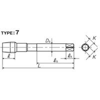 彌満和製作所 ハンドタップ(メートルねじ) 左ねじ用 HTLHP2M8X0.51.5P 1本（直送品）