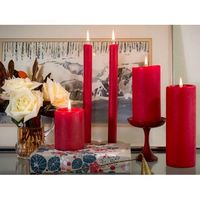 杉田エース lucidピラーキャンドル ルビー 15cm LC10042 CXQ694433 1枚（直送品）