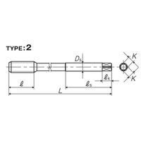 彌満和製作所 ロングコーティングスパイラルタップ(メートルねじ) LS-SPVL150P2M12X1.5 1本（直送品）