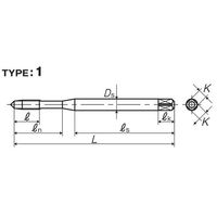 彌満和製作所 ロングハンドタップ(メートルねじ) LS-HTL70P2M4X0.71.5P 1セット(3本)（直送品）