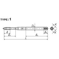 彌満和製作所 難削材用ロングポイントタップ LS-PM-POL100P3M3X0.5 1本（直送品）