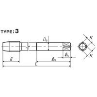 彌満和製作所 難削材用ロングポイントタップ LS-PM-POL150P5M20X2.5 1本（直送品）