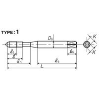 彌満和製作所 深穴用ショートスパイラルタップ(メートルねじ) S-SPP3M4X0.7+20 1セット(2本)（直送品）