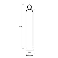 杉田エース Botanopia植物用くいミニ ブラック ポンポン CYB694739 1セット(3本)（直送品）