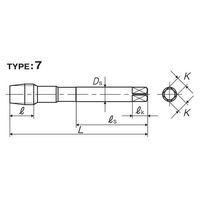 彌満和製作所 ハンドタップ(メートルねじ) HTP3M16X0.751.5P 1本（直送品）