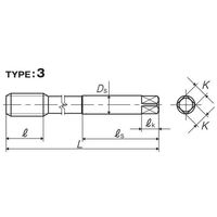 彌満和製作所 難削材用ロングスパイラルタップ LS-PM-SPL150P4M20X2.5 1本（直送品）