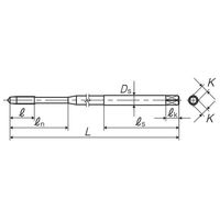 彌満和製作所 ロングネックポイントタップ LS-PO-KL100P2M6X1 1本（直送品）