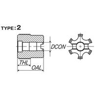 彌満和製作所 ねじサライ用ハンドタップ RE-HTISO2M64X22P 1個（直送品）