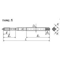 彌満和製作所 ロングシャンクロースパイラルタップ 横型マシニング用 LS-LO-SPL100P2M6X1 1本（直送品）