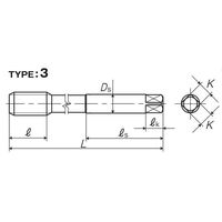 彌満和製作所 ロングシャンクロースパイラルタップ 横型マシニング用 LS-LO-SPL200P3M20X2.5 1本（直送品）