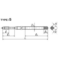 彌満和製作所 中硬度炭素鋼用通り穴用スパイラルタップ MHSL L100 P3 M4.5X0.75 1本（直送品）