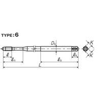 彌満和製作所 中硬度炭素鋼用通り穴用スパイラルタップ MHSL L100 P3 M5X0.5 1本（直送品）