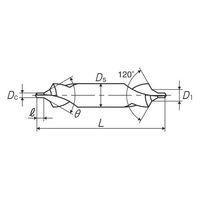 彌満和製作所 強ねじれ溝B形60°センタ穴ドリル 旧JIS2形 CE-S(II)5X60X22 1本（直送品）