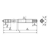 彌満和製作所 ロングネック通り穴用スパイラルタップ LKSLP3M4X0.7 1セット(3本)（直送品）