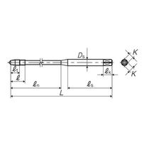 彌満和製作所 エクストラロングネック通り穴用スパイラルタップ LKSLXLL100P3M3X0.5 1本（直送品）