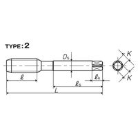 彌満和製作所 ロースパイラルタップ LO-SP8P2M12X1.75 1本（直送品）