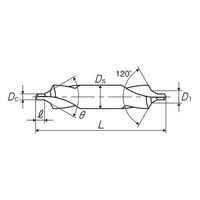 彌満和製作所 強ねじれ溝JIS B形60°センタ穴ドリル CESB2.5X60X10 1本（直送品）