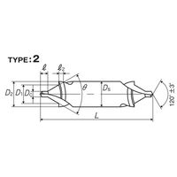 彌満和製作所 強ねじれ溝JIS C形60°センタ穴ドリル CESC1.6X60X5 1本（直送品）