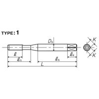 彌満和製作所 アルミ材用スパイラルタップ (メートルねじ) AL+SPP3M4X0.7 1セット(2本)（直送品）