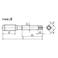 彌満和製作所 高炭素鋼用スパイラルタップ(メートルねじ) HC-SPP2M10X1 1本（直送品）