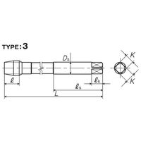 彌満和製作所 ロングステンレス鋼用ショートポイントタップ LS-SU-S-POL150P4M20X2.5 1本（直送品）