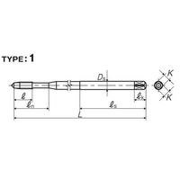 彌満和製作所 ロング高速通り穴用スパイラルタップ LS-F-SLL100P2M3X0.5 1本（直送品）