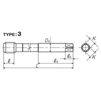 彌満和製作所 ロングステンレス鋼用ショートスパイラルタップ LS-SU-S-SPL200P3M24X3 1本（直送品）