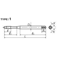 彌満和製作所 ロングポイントタップ(メートルねじ) LS-POL70P2M2.5X0.45 1本（直送品）