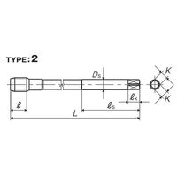 彌満和製作所 ロング高速用スパイラルタップ LS-F-SPL150P3M10X1.25 1本（直送品）