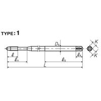 彌満和製作所 ロングコーティングポイントタップ(メートルねじ) LS-POVL100P2M3X0.5 1本（直送品）