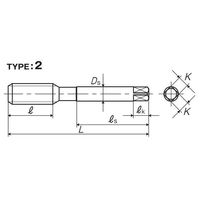 彌満和製作所 アルミ材用スパイラルタップ (メートルねじ) AL-SPP3M12X1.25 1本（直送品）