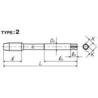 彌満和製作所 ロングコーティングポイントタップ(メートルねじ) LS-POVL150P4M12X1.25 1本（直送品）