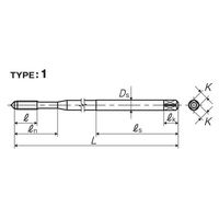 彌満和製作所 ロング非鉄用ロールタップ LS-N-RSL100G5M3X0.5(P) 1本（直送品）