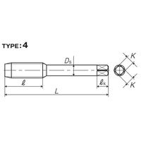 彌満和製作所 鋳鉄用超硬ハンドタップ(メートルねじ) N-CTFCP3M7X13P 1本（直送品）