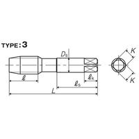 彌満和製作所 チタンコーティング通り穴用スパイラルタップ AU+SLP4M20X2.5 1本（直送品）