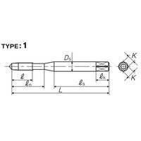 彌満和製作所 チタンコーティング通り穴用スパイラルタップ AU+SLP3M4X0.7 1本（直送品）