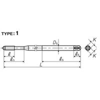 彌満和製作所 ロングスチール用ロールタップ LS-N-RZL100G7M4X0.7(B) 1本（直送品）