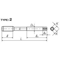 彌満和製作所 ロングスチール用ロールタップ LS-N-RZL100G7M8X1.25(B) 1本（直送品）