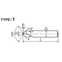 彌満和製作所 TICNコーティング片刃ポイントドリル PEー90° AUPEQ3X0.5X90 1本（直送品）
