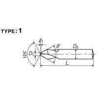 彌満和製作所 TICNコーティング片刃ポイントドリル PEー60° AUPES10X3X60 1本（直送品）