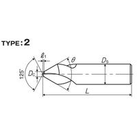 彌満和製作所 TICNコーティング片刃ポイントドリル PEー60° AUPES16X4X60 1本（直送品）